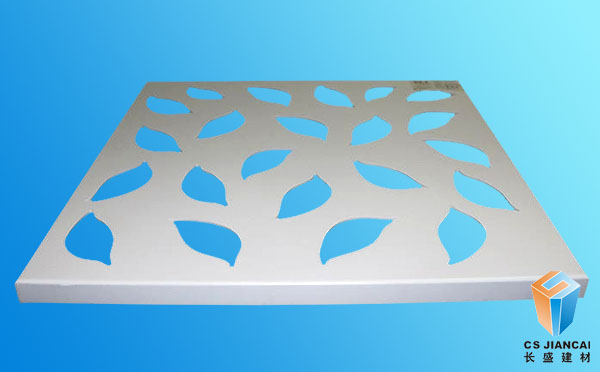 灰色氟碳藝術鏤空鋁單板實拍