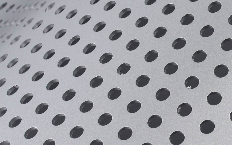 弧形沖孔鋁單板圓孔細節